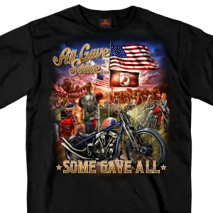 Hot Leathers GMS1407 Men’s ‘Remembrance All Gave Some‘ Short Sleeve Black T-Shirt