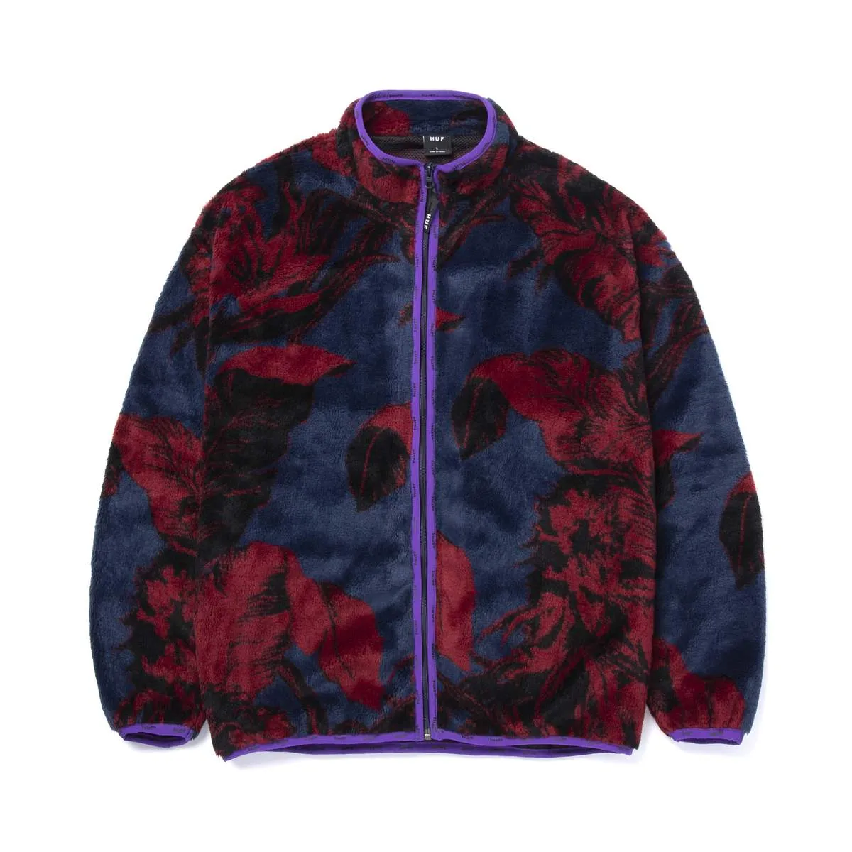 Huf Sativa Floral Full Zip Sherpa Fleece