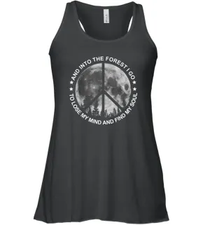 Into The Forest I Go To Lose My Mind Find Soul Hippie Women Racerback Tank