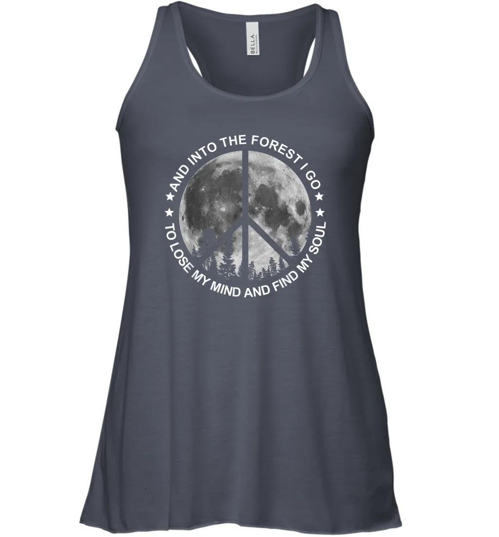 Into The Forest I Go To Lose My Mind Find Soul Hippie Women Racerback Tank