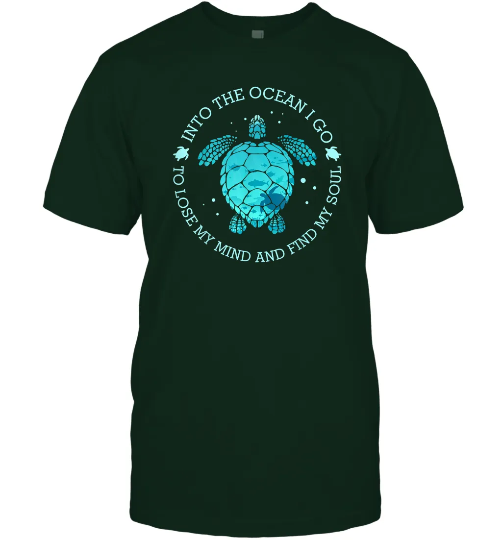 Into The Ocean I Go To Lose My Mind And Find My Soul Gifts Men Cotton T-Shirt