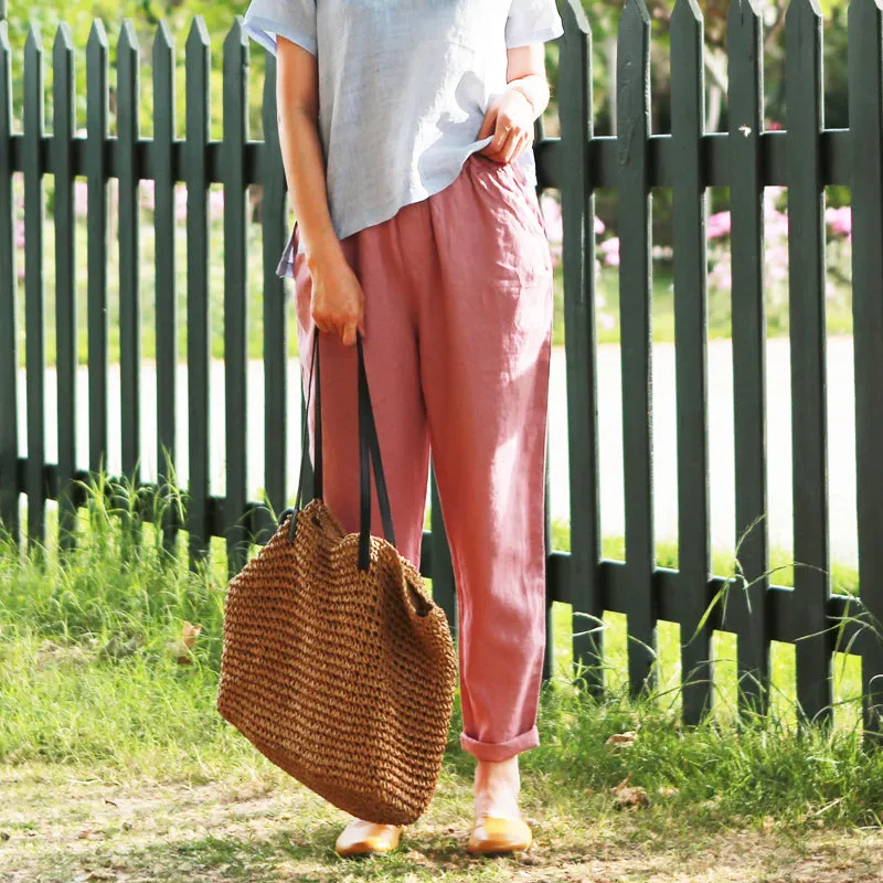 Linen Pants Summer Wide Legs Women Pants MDYP9764