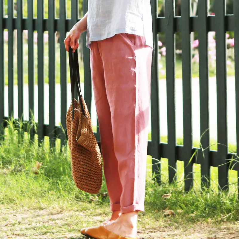 Linen Pants Summer Wide Legs Women Pants MDYP9764