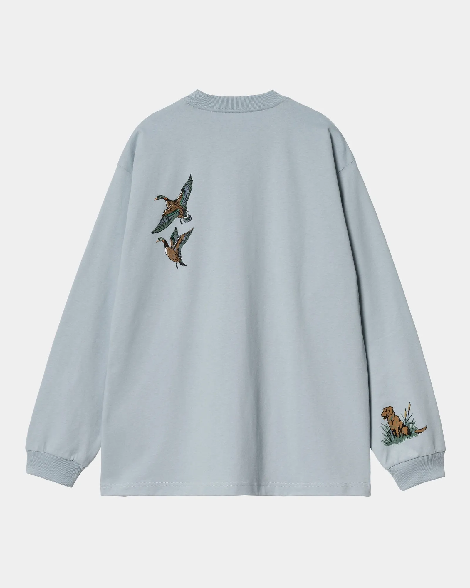 Long Sleeve Ducks T-Shirt | Misty Sky