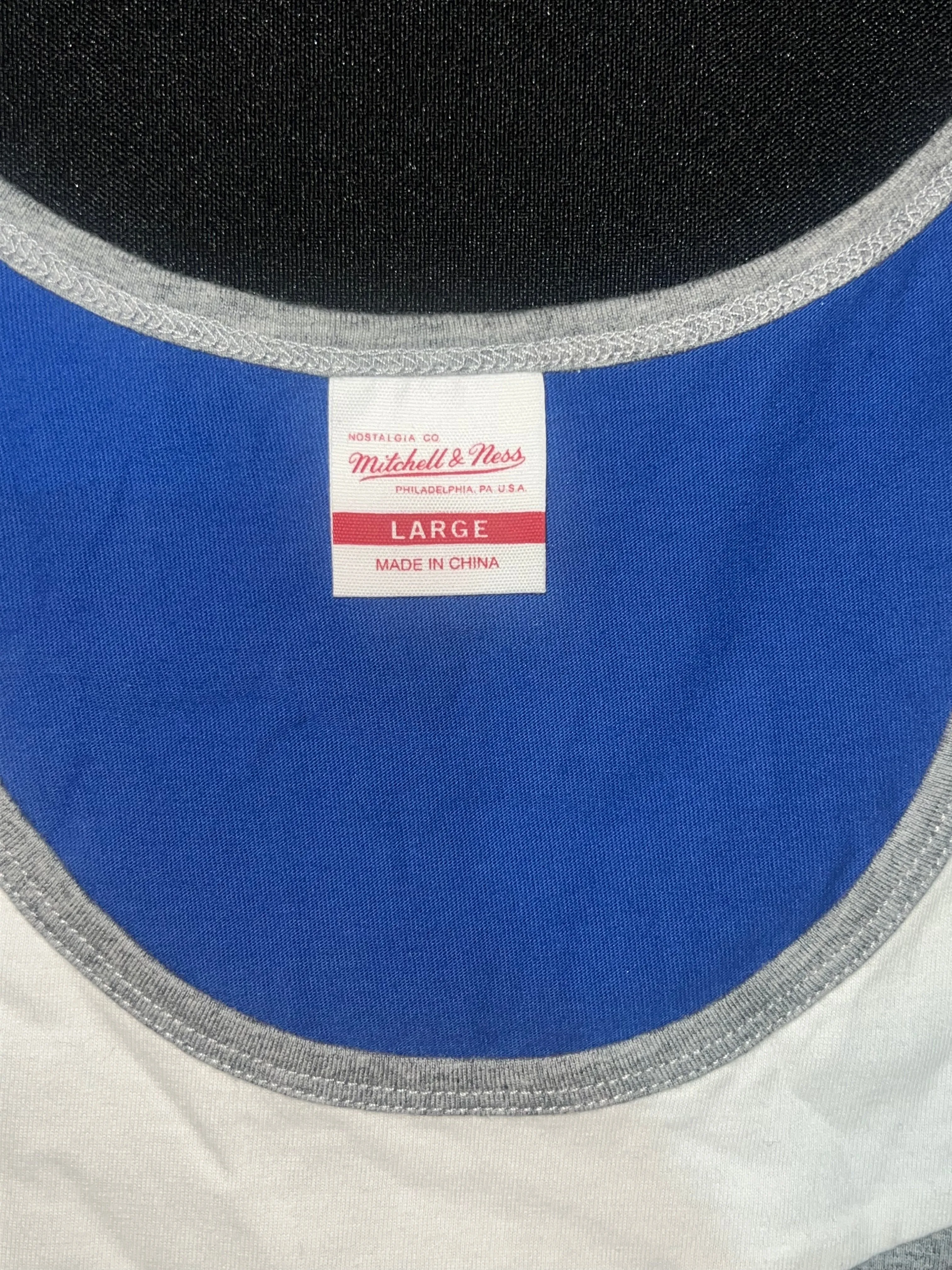 Los Angeles Dodgers MLB Mitchel & Ness a Cooperstown Collection Grey/White/Royal Blue Men Tank