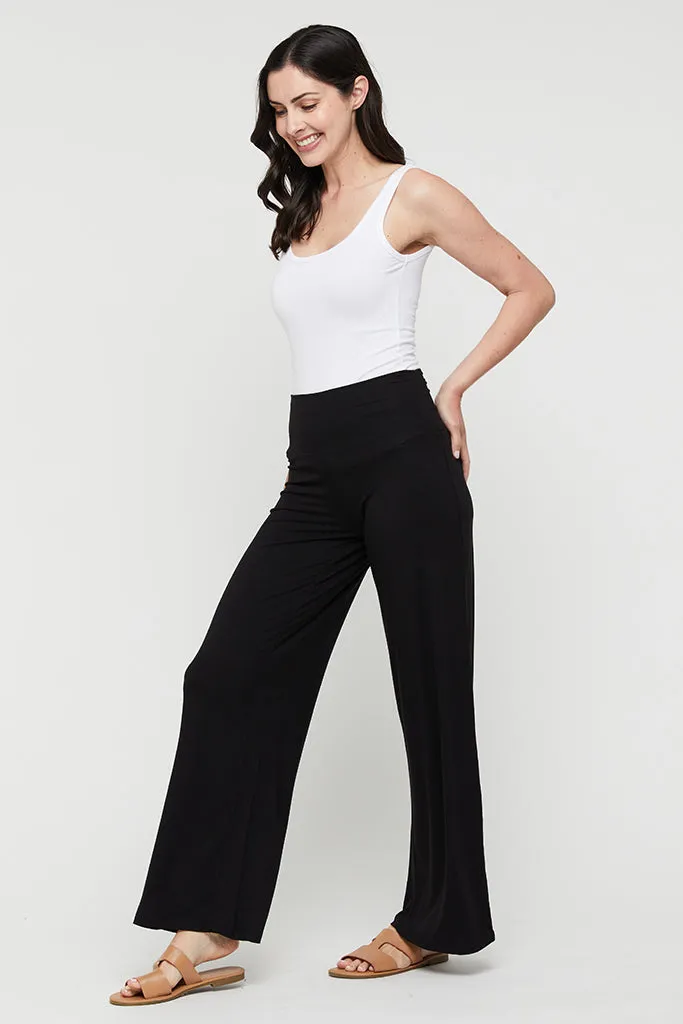 Luxe Wide Leg Maternity Pants - Black