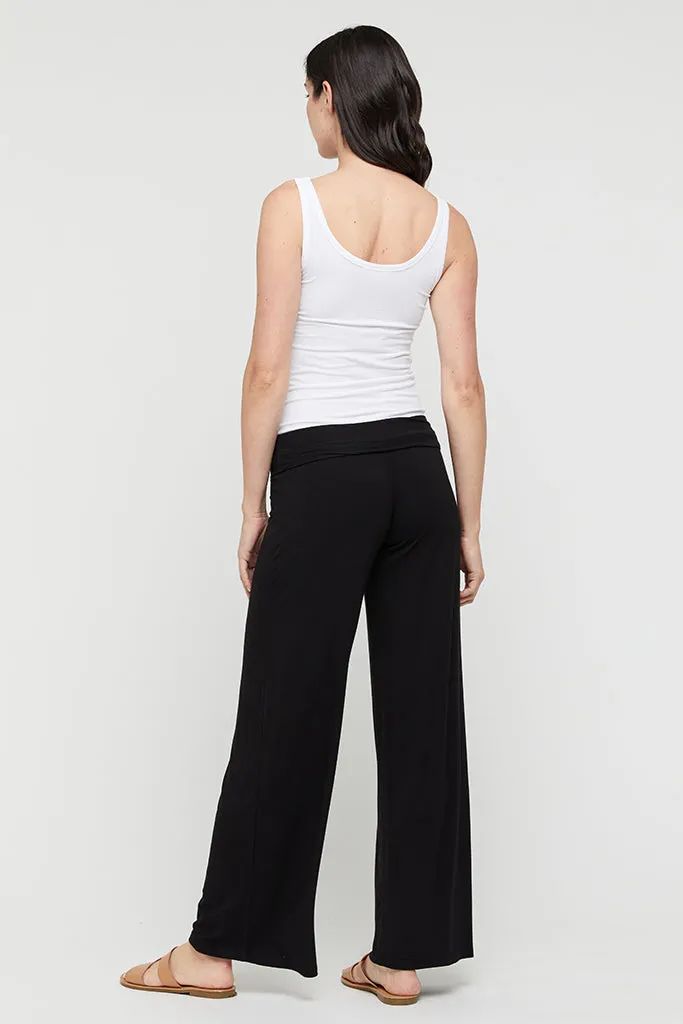 Luxe Wide Leg Maternity Pants - Black