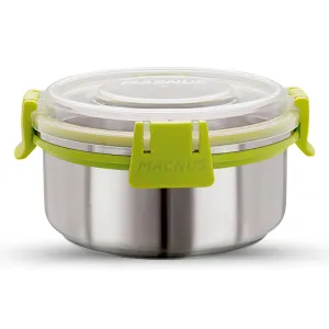 Magnus KLIP LOCK Stainless Steel Airtight Leakproof Storage Container, 300ML - Ideal Kitchen Accessories Item, Lunch Box for Office Men, Durable Klip Lock Design