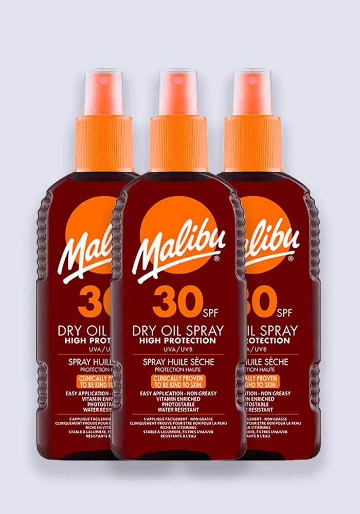 Malibu Dry Oil Spray SPF 30 200ml - 3 Pack Saver