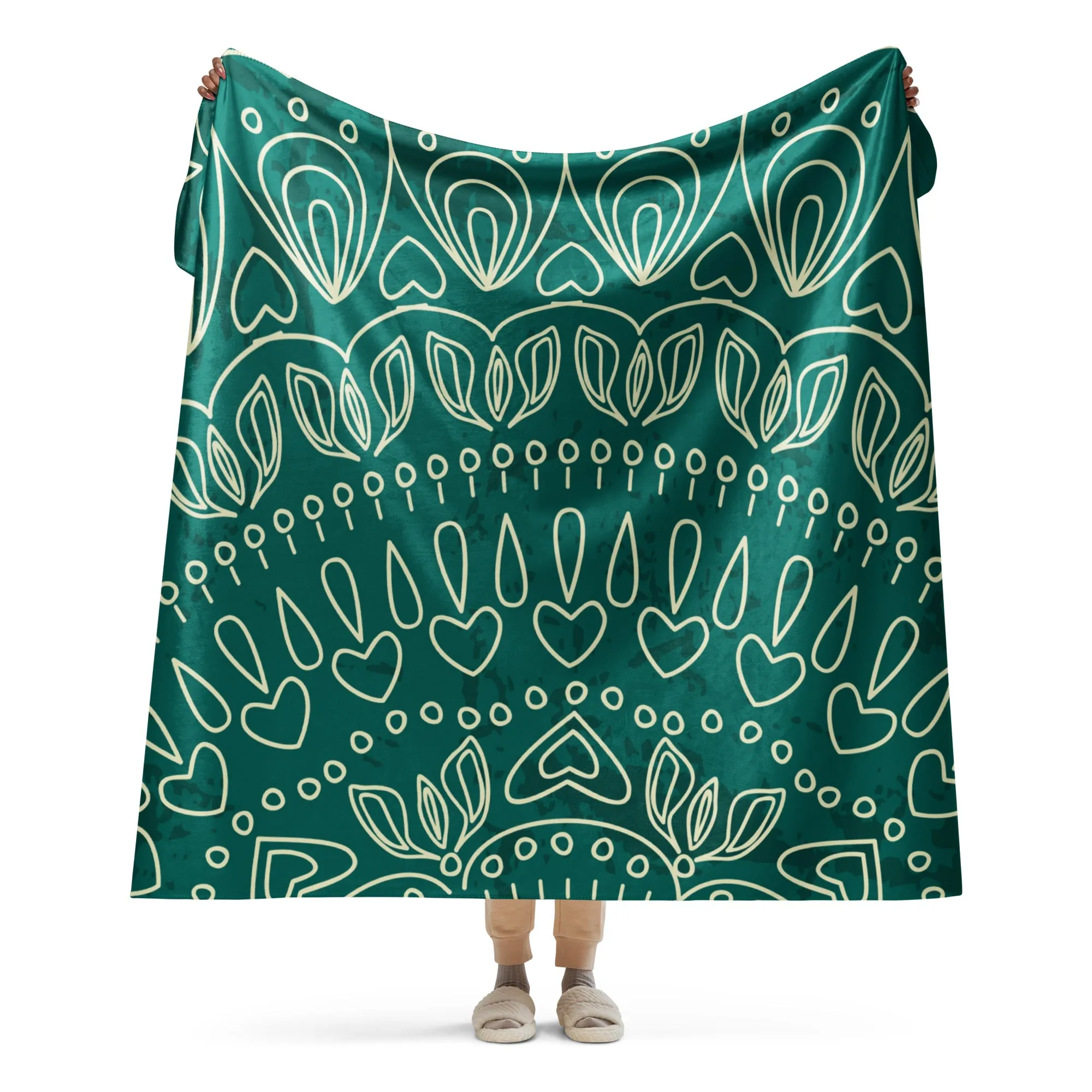 Mandala Sherpa blanket lioness-love