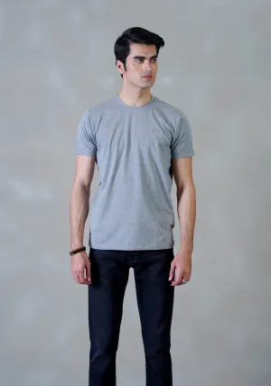 Men Grey Basic T-Shirt