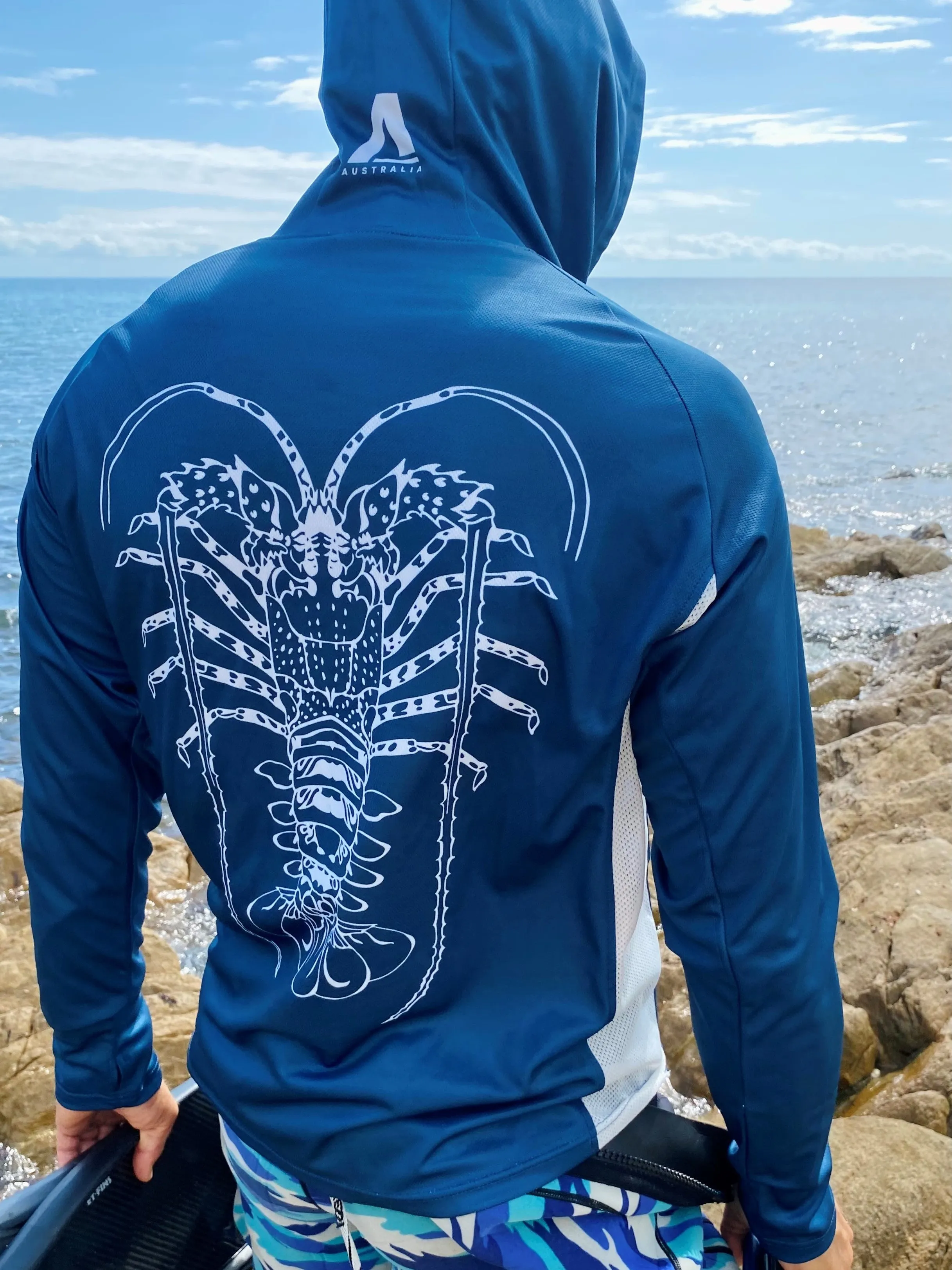 Mens Fishing Shirt - Hooded Crayfish