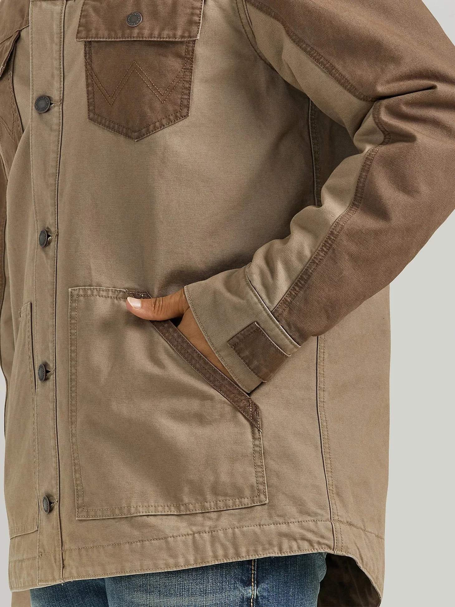 Men's Wrangler Sandstone Canvas Chore Coat