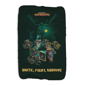 Minecraft Dungeons Unite, Fight, Survive Sherpa Blanket