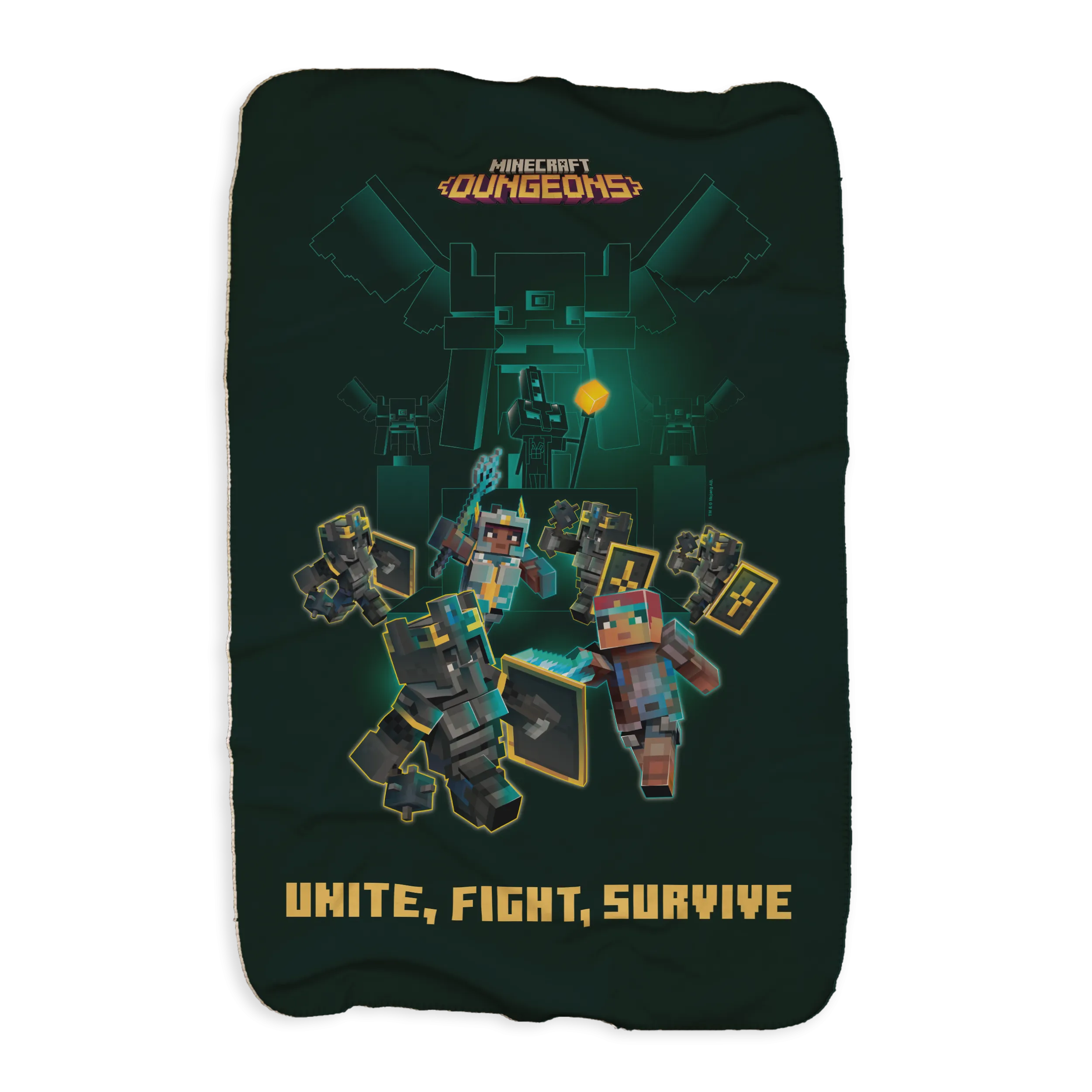 Minecraft Dungeons Unite, Fight, Survive Sherpa Blanket