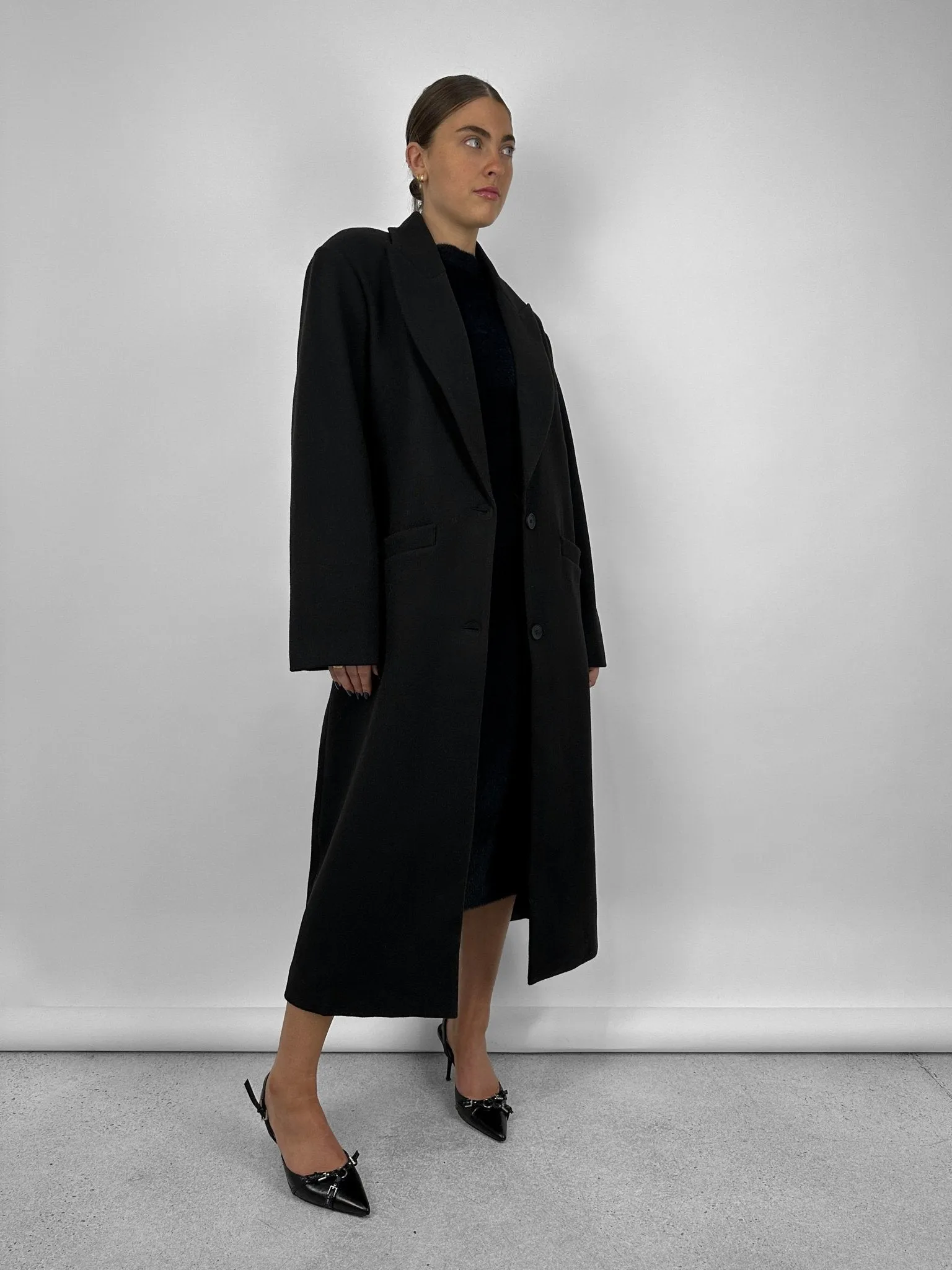 Monochrome Long Dad Coat