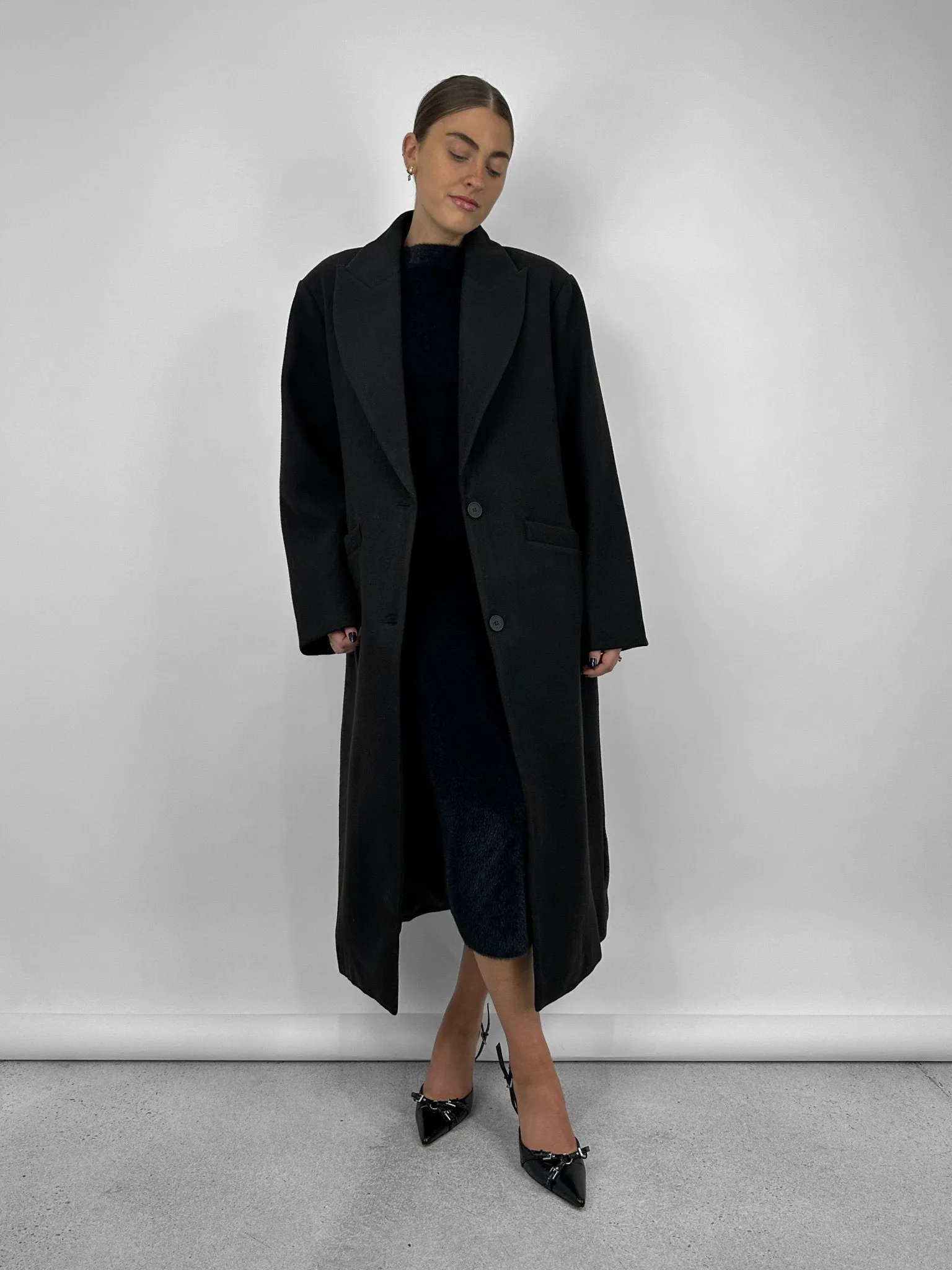 Monochrome Long Dad Coat