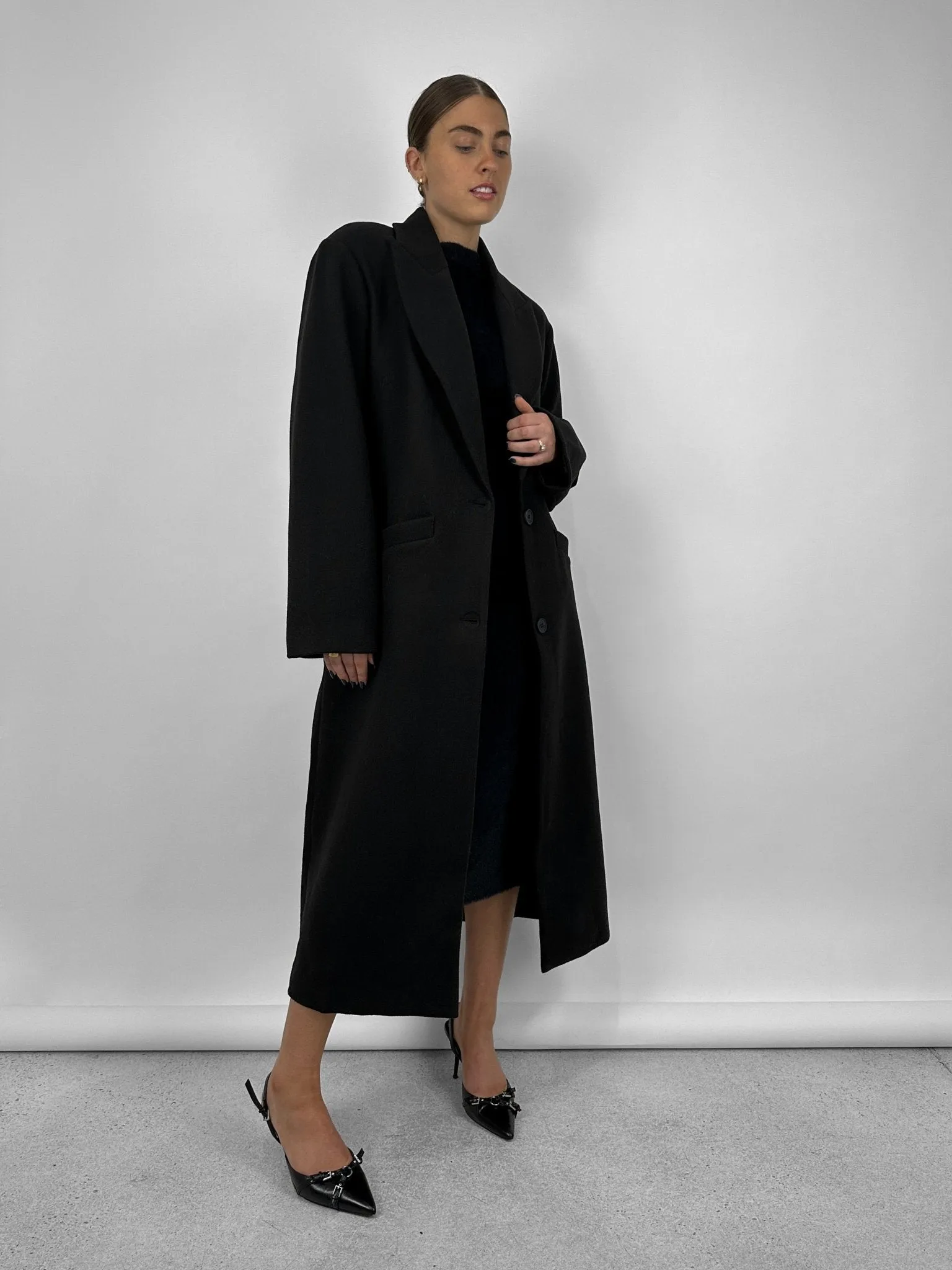 Monochrome Long Dad Coat