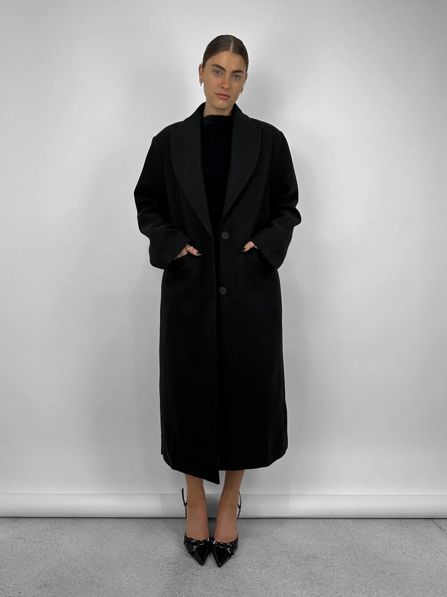 Monochrome Long Dad Coat