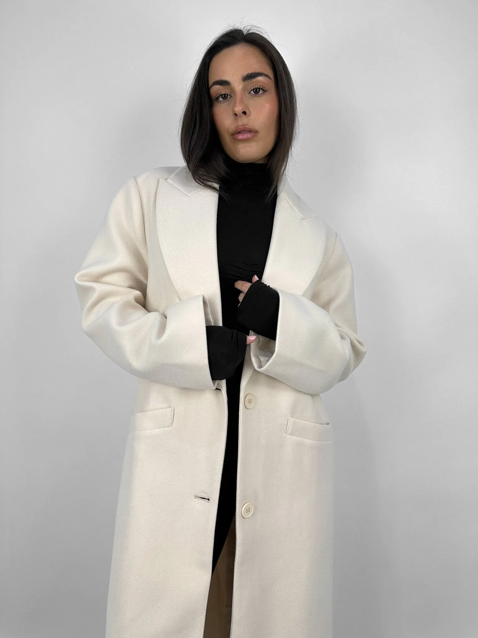 Monochrome Long Dad Coat