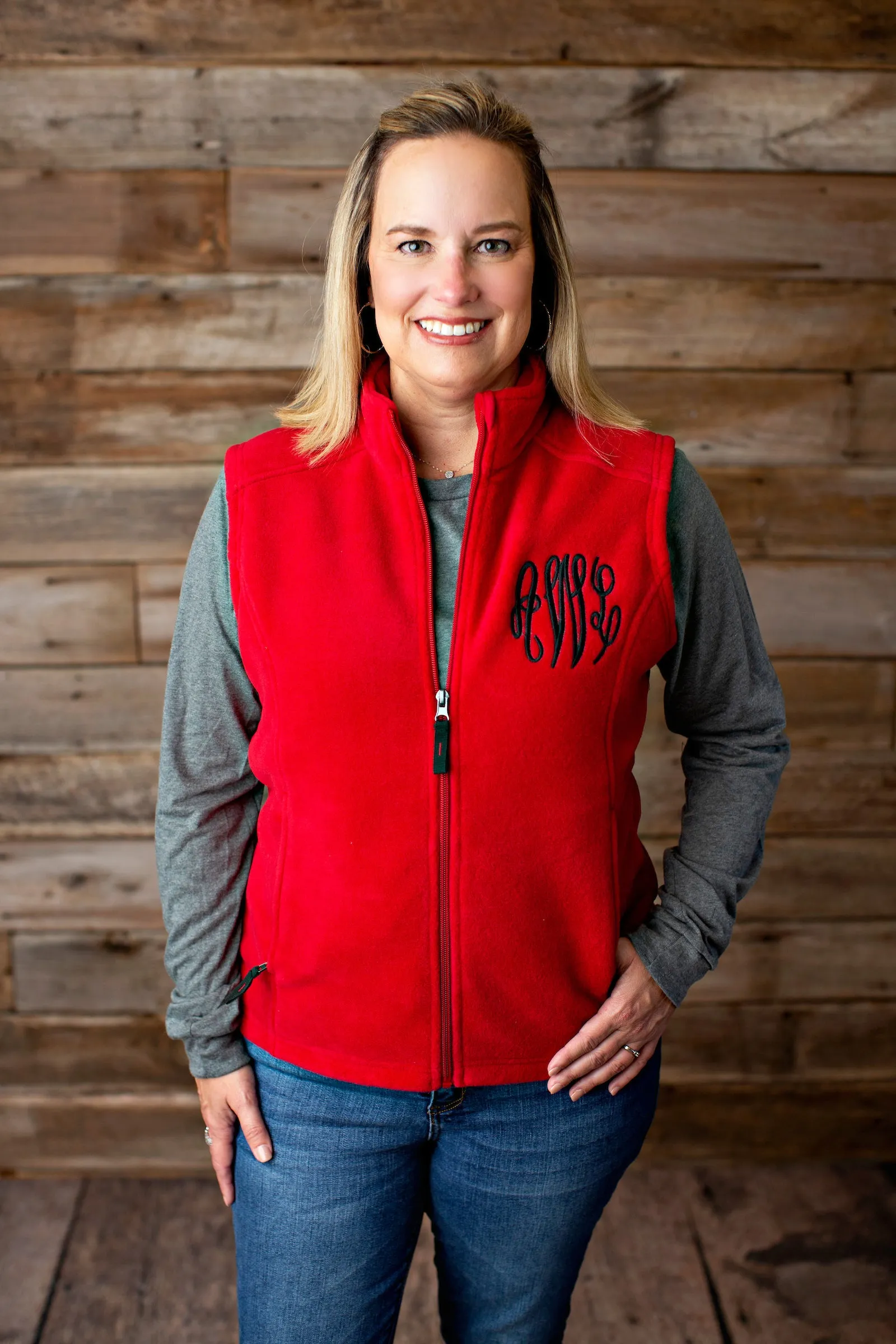 Monogrammed Fleece Vest - 2020