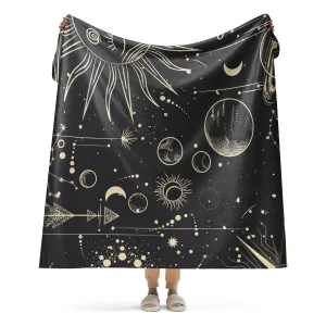 Moon and Stars Sherpa blanket lioness-love