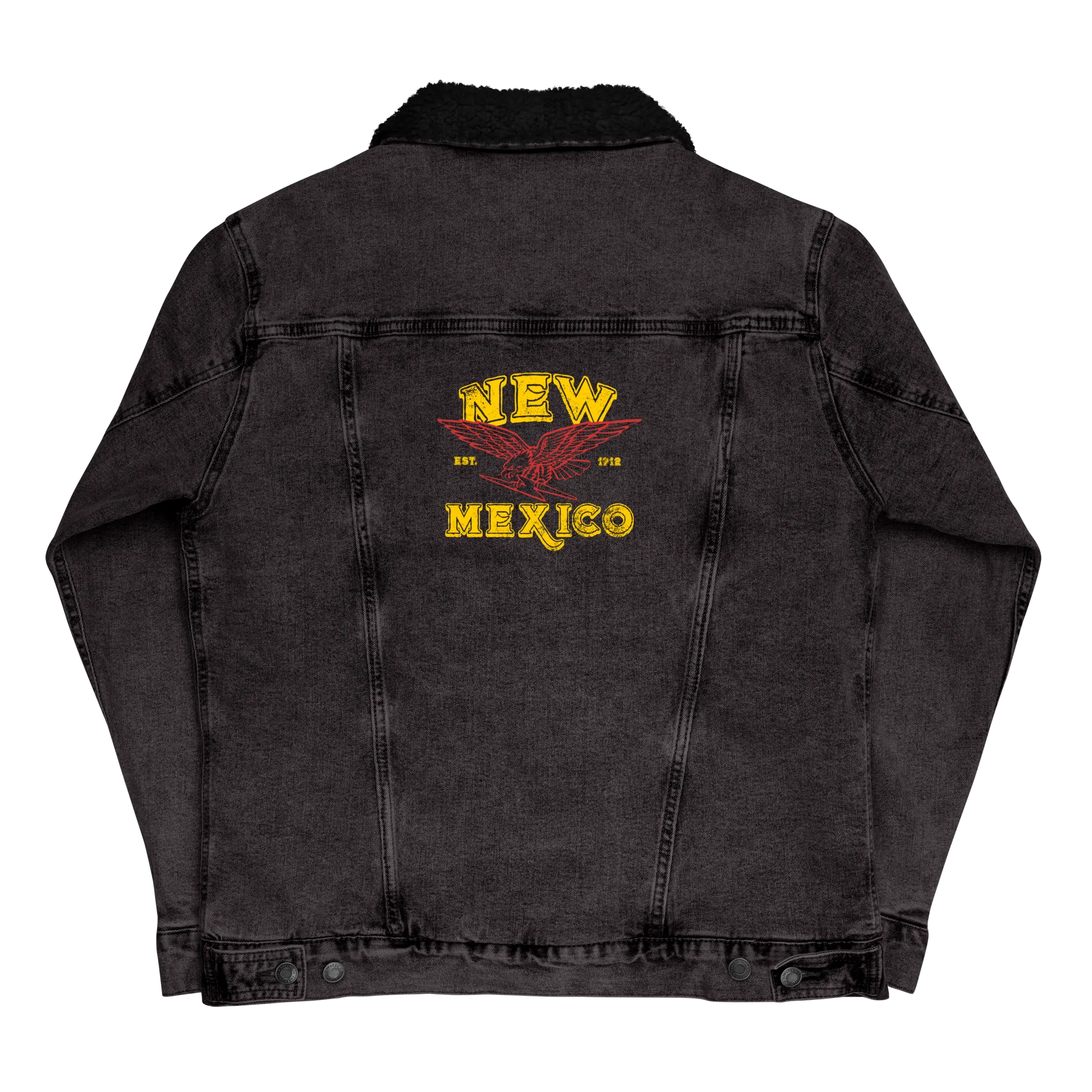 New Mexico Est. 1912 Denim Sherpa Jacket