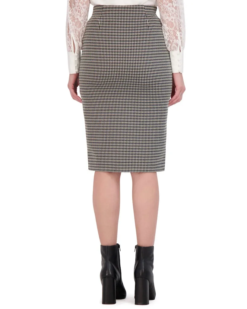 Ookie & Lala Knit Pencil Skirt with Front Vent