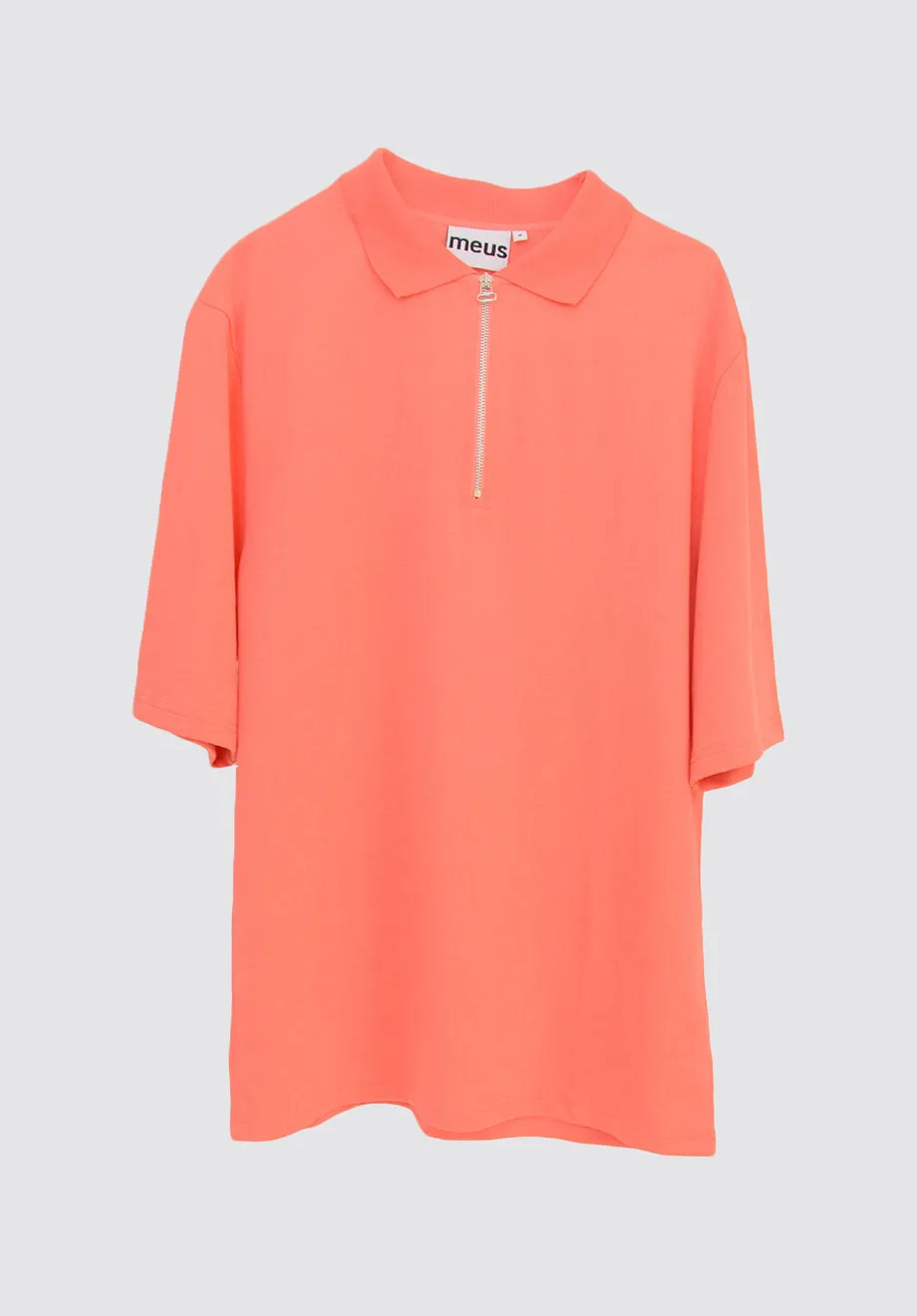 Oversized Polo Shirt | Pomegranate