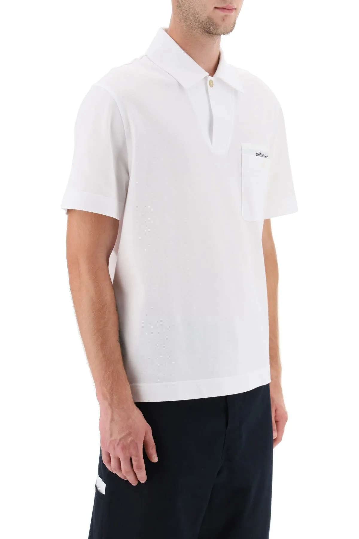 Palm angels sartorial tape pique' polo shirt