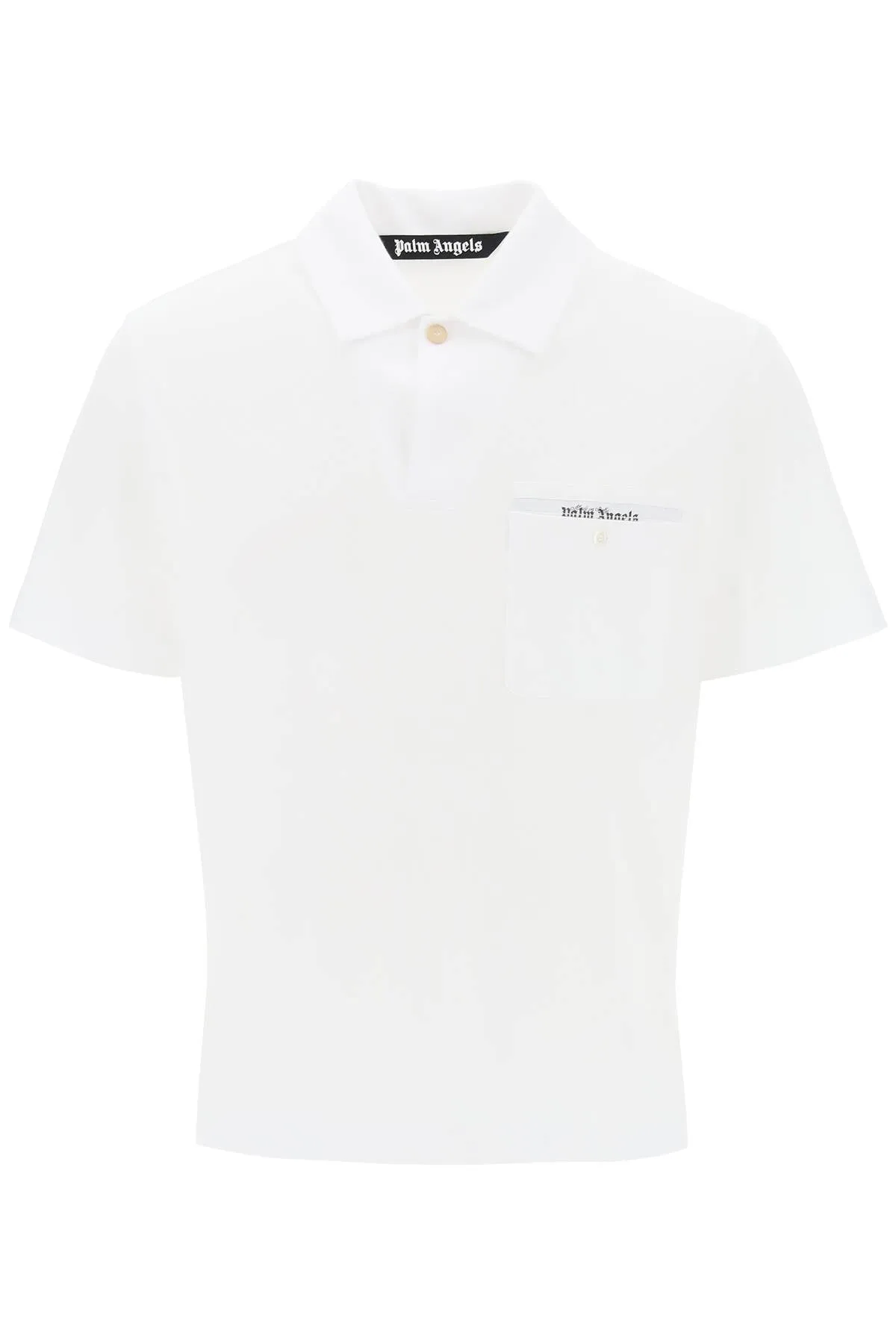 Palm angels sartorial tape pique' polo shirt