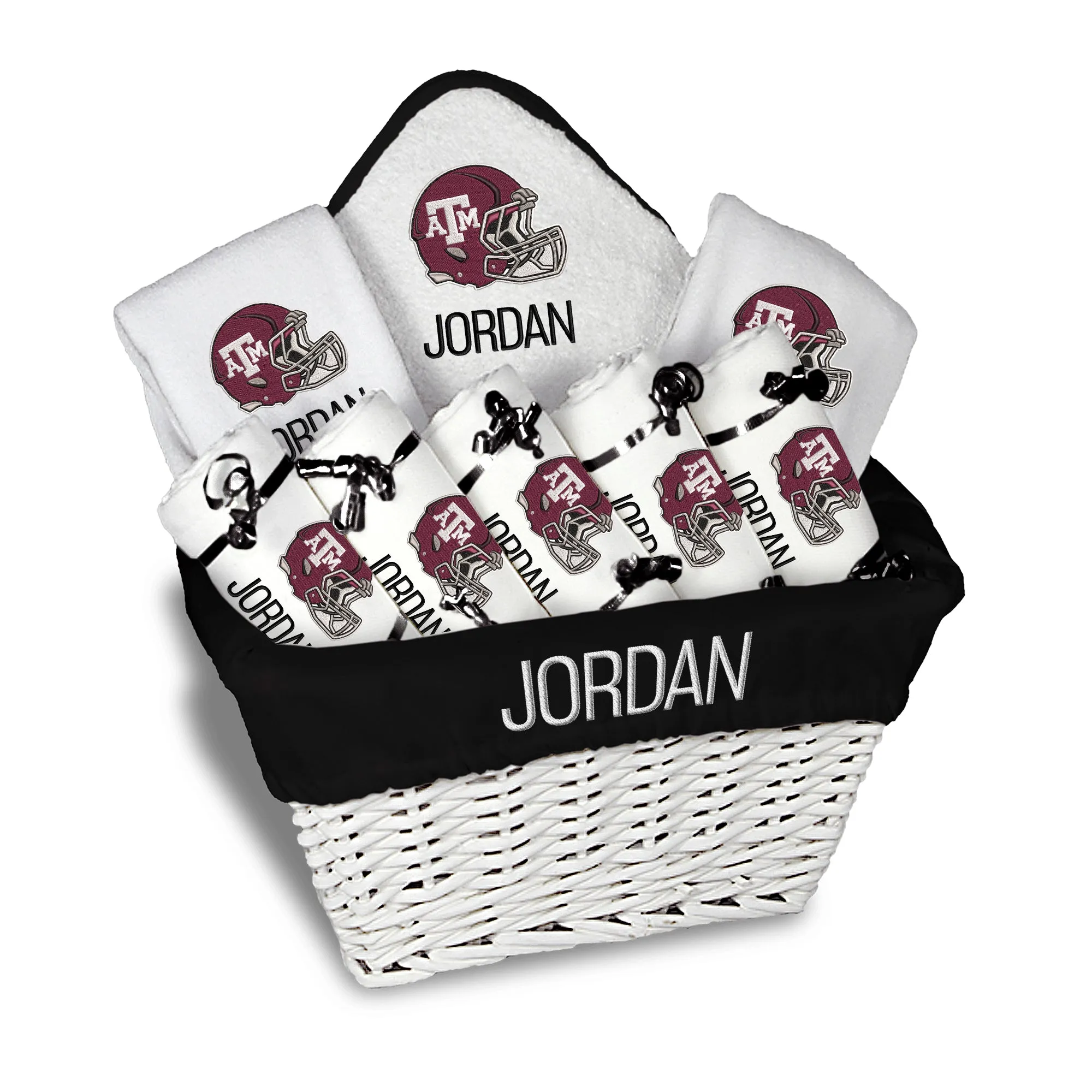 Personalized Texas A&M Aggies Helmet Large Basket - 9 Items