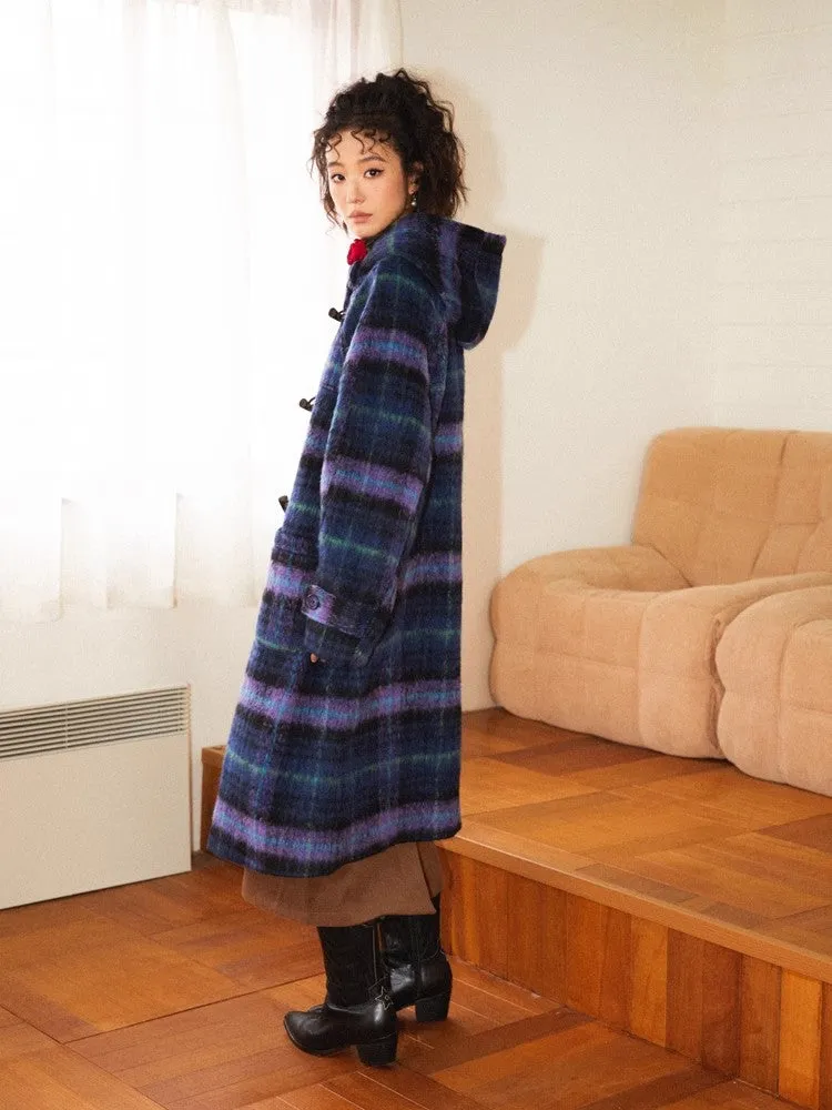 Plaid long coat【s0000010362】