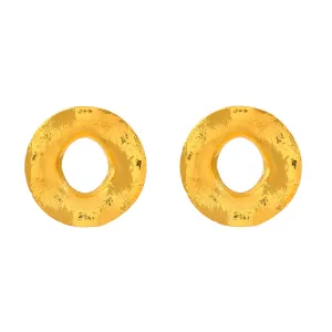 Pre Order:  Flat Irregular Circle Earrings