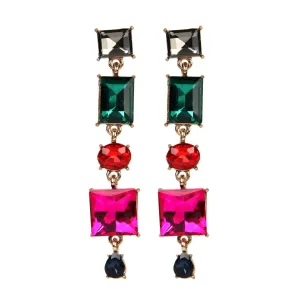 Pre Order:  Geometric Irregular Crystal Earrings