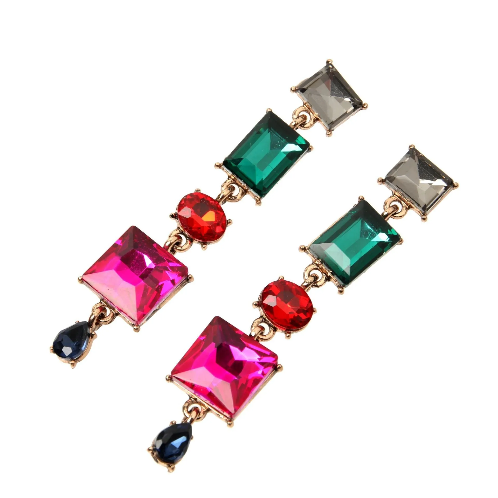 Pre Order:  Geometric Irregular Crystal Earrings