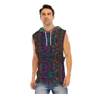 Prismatic Overlay Hooded Tank Top