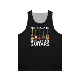 "I Need All These Guitars" Unisex Tank Top