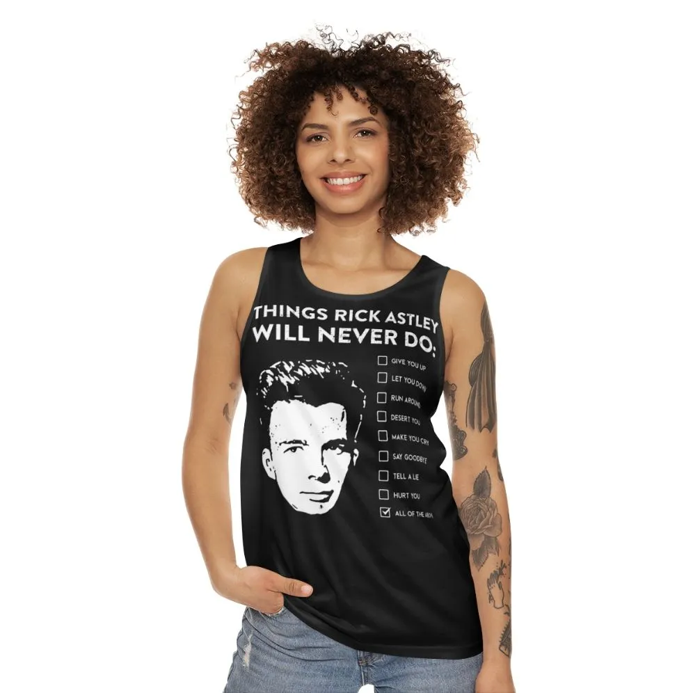 "Never Say Goodbye" Unisex Rick Astley Tank Top