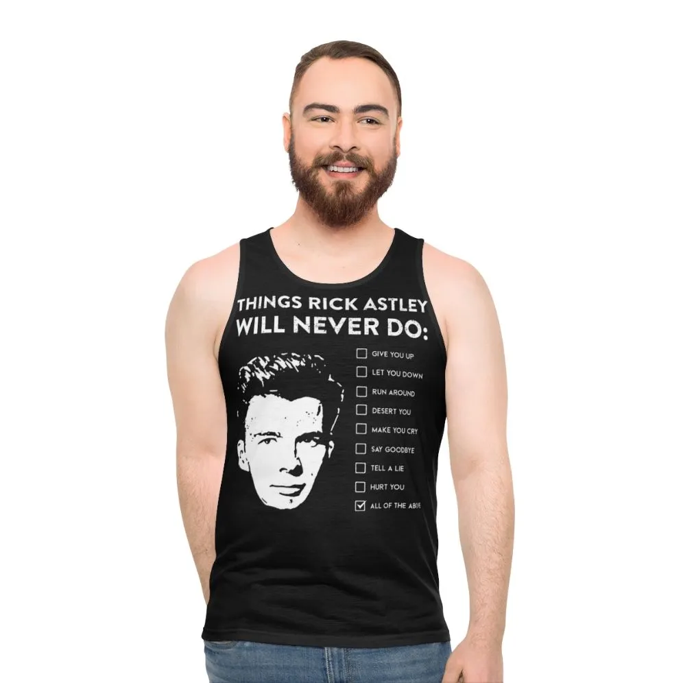 "Never Say Goodbye" Unisex Rick Astley Tank Top