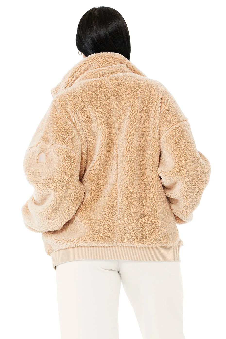 Sherpa Varsity Jacket - Camel