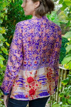 Silk Kantha Jacket | Iris | Large *SAMPLE*