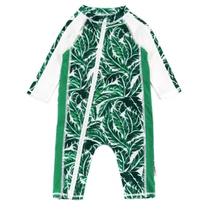 Sunsuit - Long Sleeve Romper Swimsuit | "Palm Leaf"