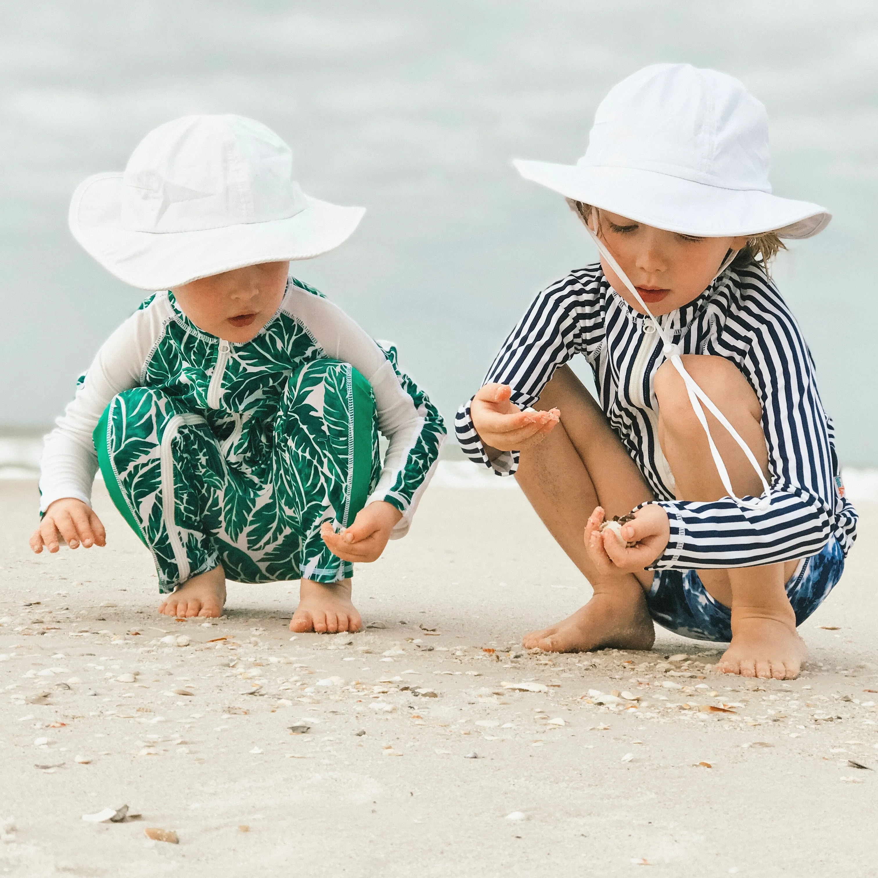 Sunsuit - Long Sleeve Romper Swimsuit | "Palm Leaf"