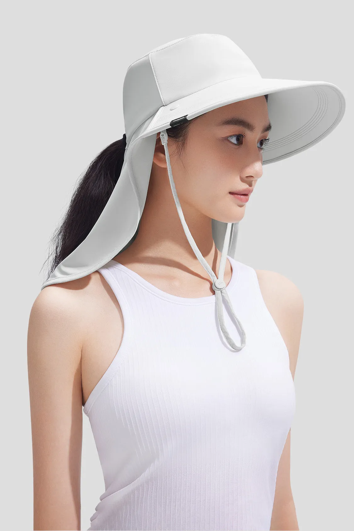 Tanx S24 - Women's Full Coverage Sun Hat with Face Mask UPF50 