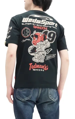 Tedman T-shirt Men's Kaminari WedsSport Lucky Devil Graphic Short Sleeve Tee WSBT-02 Black