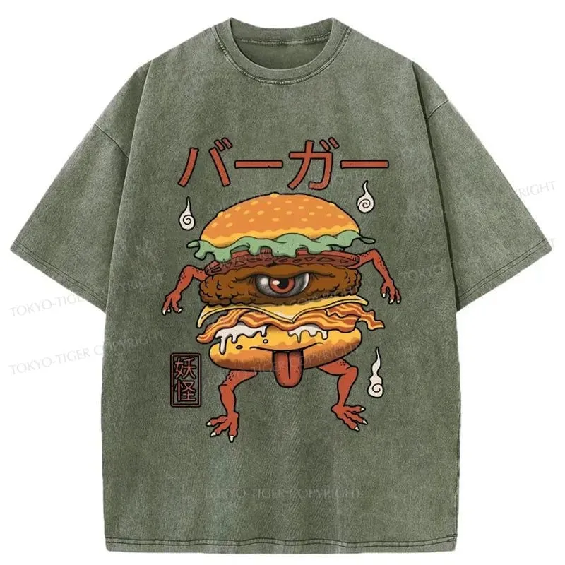 Tokyo-Tiger Burger Monster Japan Washed T-Shirt