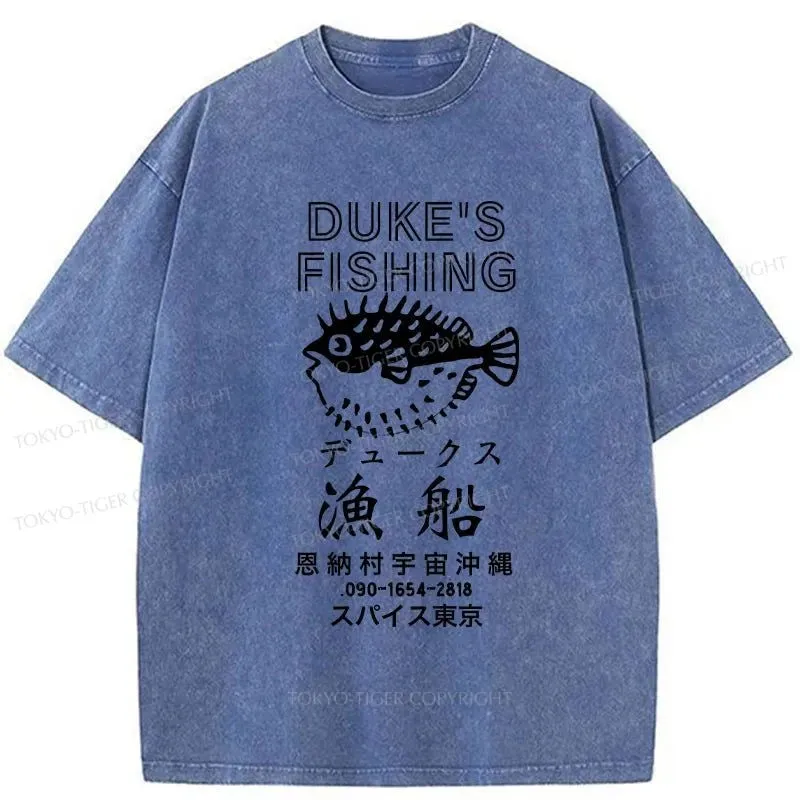 Tokyo-Tiger Duke's Fishing Japanese Washed T-Shirt