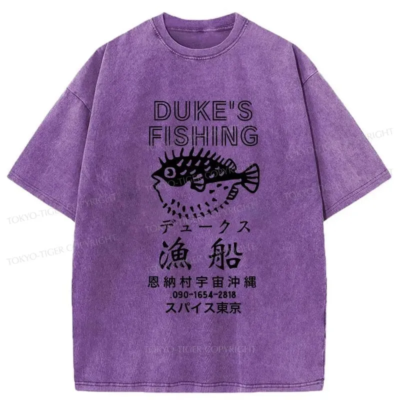 Tokyo-Tiger Duke's Fishing Japanese Washed T-Shirt