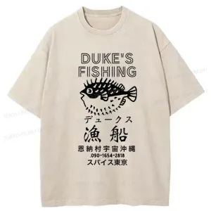 Tokyo-Tiger Duke's Fishing Japanese Washed T-Shirt